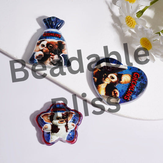 Acrylic Beads and Pendants Little Goblin Character Series, Random Mix