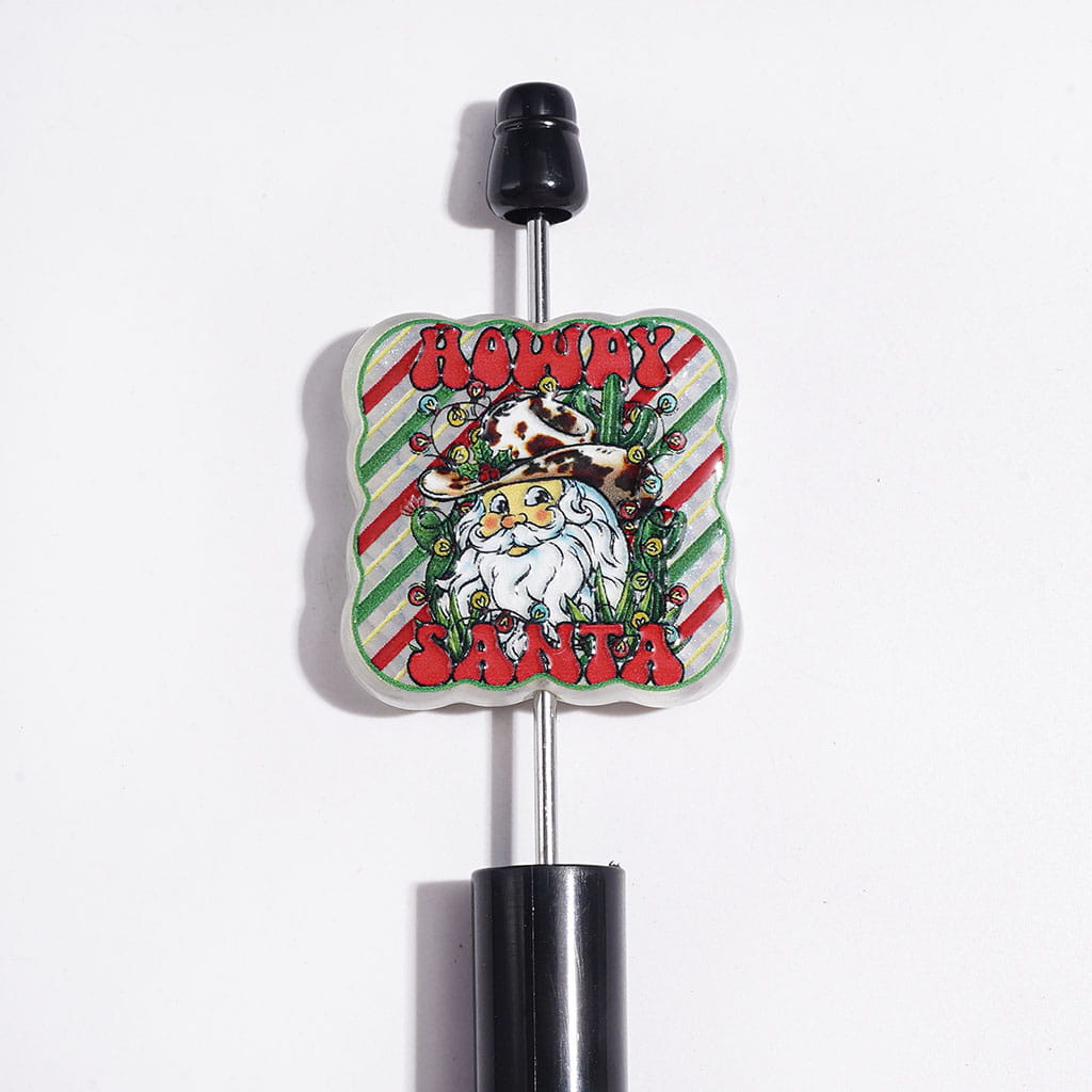 Christmas Santa Claus Series Acrylic Beads and Pendants, Random Mix