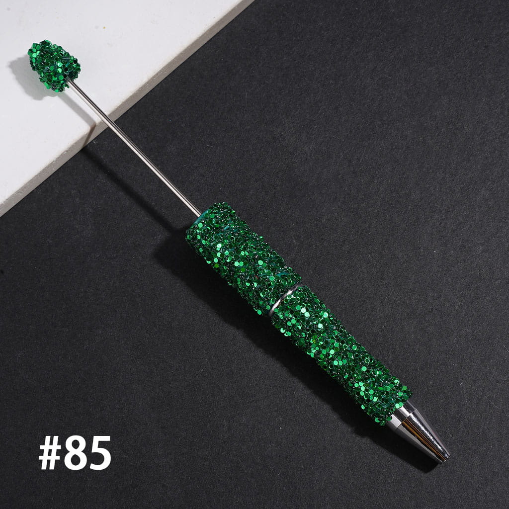 Hand-Made Beadable Pens with Mini Shiny Sequin Covered the Pen, Multi-Color (Please Read Description)