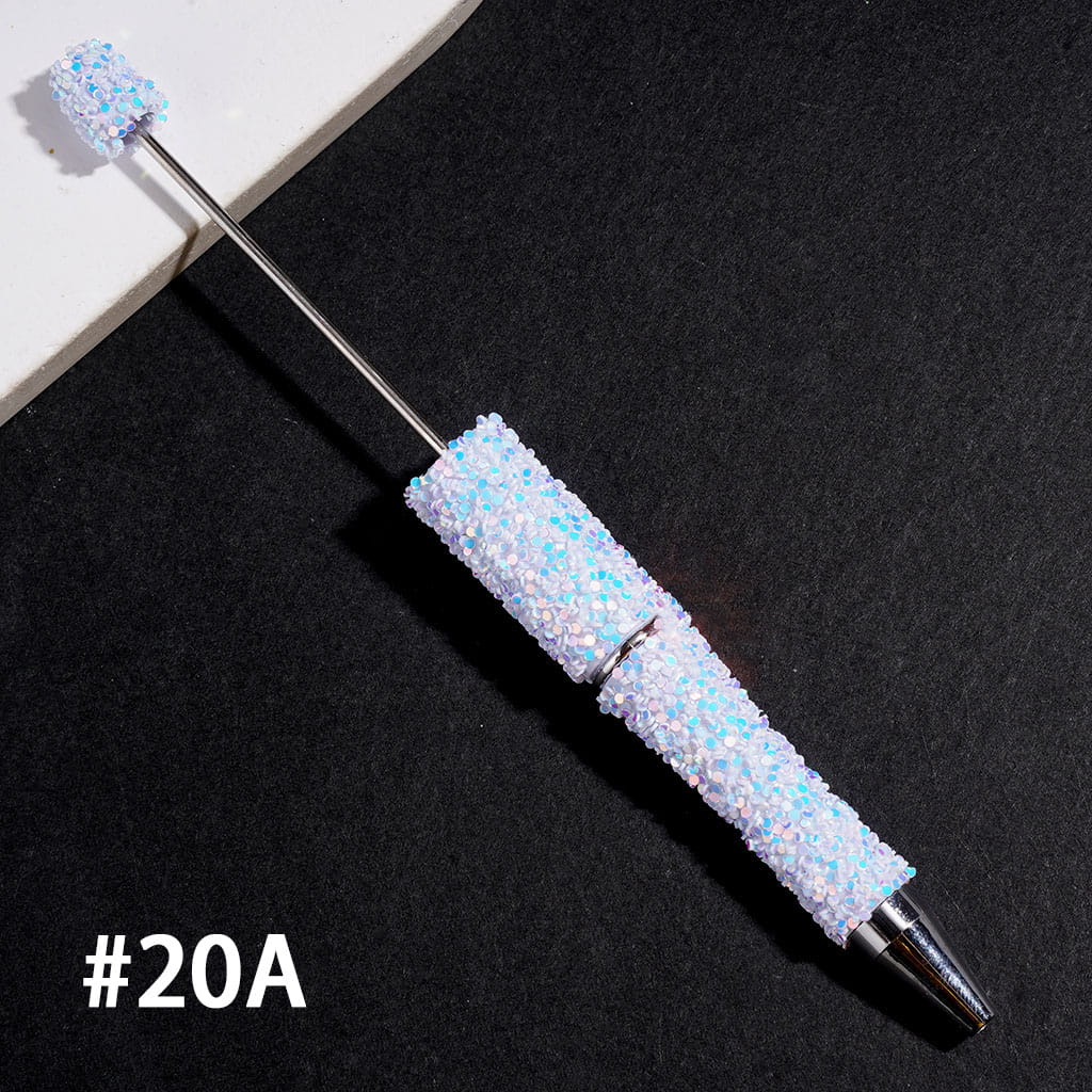 Hand-Made Beadable Pens with Mini Shiny Sequin Covered the Pen, Multi-Color (Please Read Description)