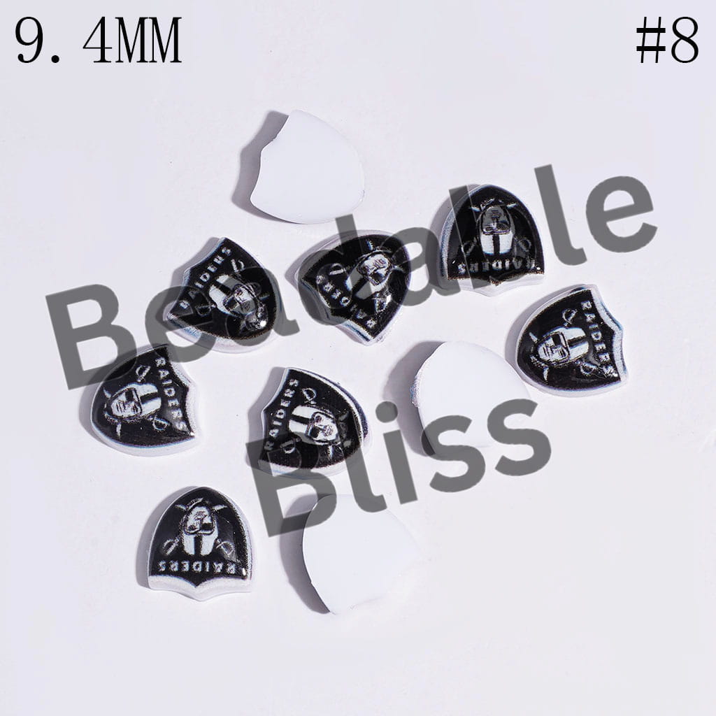 DIY Tiny Acrylic Accessories - American Football Team Series for Handmade Beads and Pens Jewelry Accessory