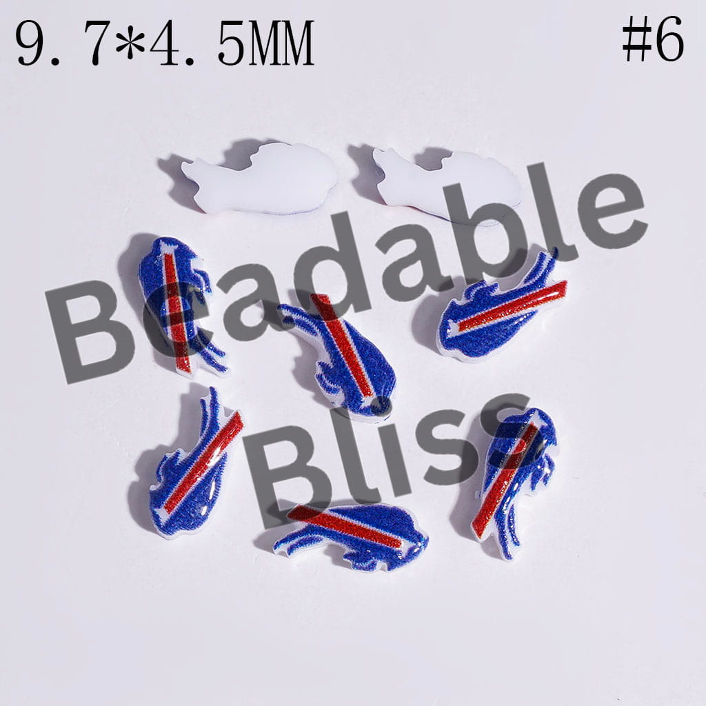DIY Tiny Acrylic Accessories - American Football Team Series for Handmade Beads and Pens Jewelry Accessory