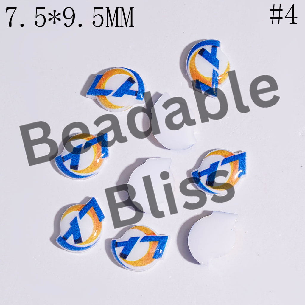 DIY Tiny Acrylic Accessories - American Football Team Series for Handmade Beads and Pens Jewelry Accessory