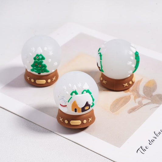 Silicone Focal Beads 3D Adhesive Mould Cute Christmas Series Crystal Ball