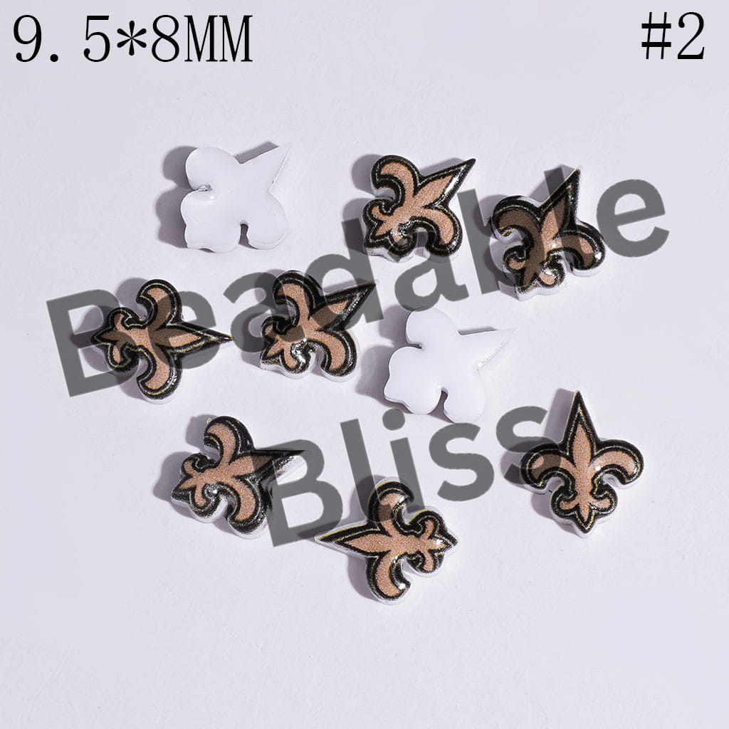 DIY Tiny Acrylic Accessories - American Football Team Series for Handmade Beads and Pens Jewelry Accessory