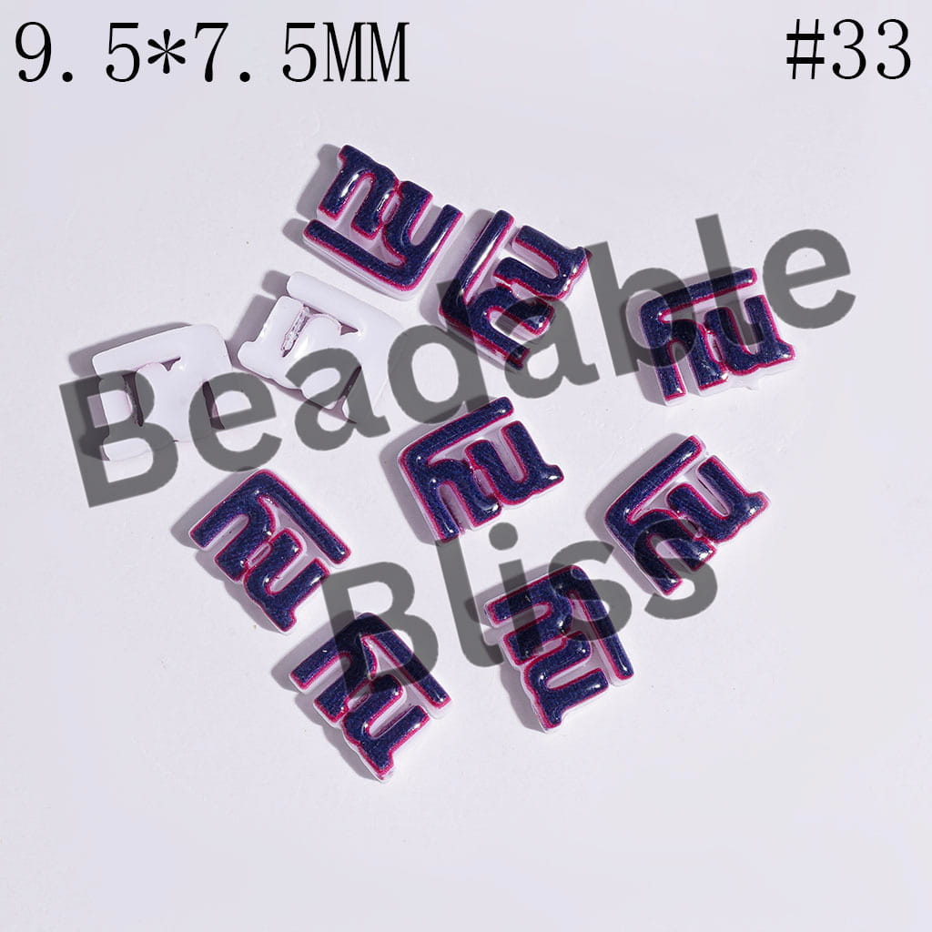 DIY Tiny Acrylic Accessories - American Football Team Series for Handmade Beads and Pens Jewelry Accessory