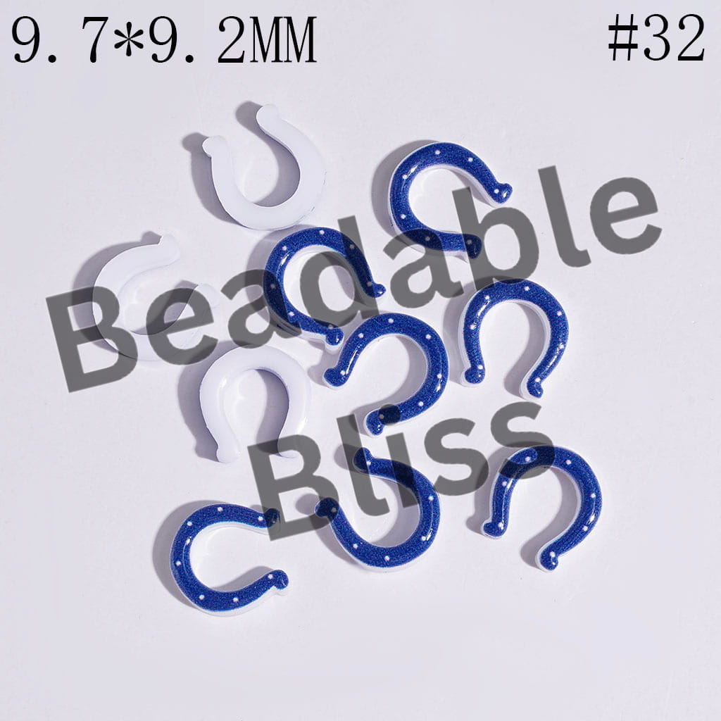 DIY Tiny Acrylic Accessories - American Football Team Series for Handmade Beads and Pens Jewelry Accessory