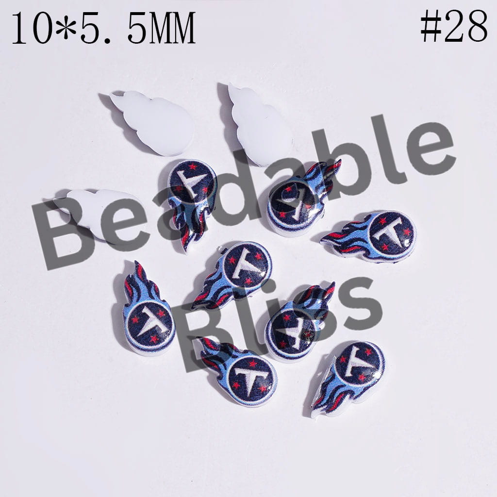 DIY Tiny Acrylic Accessories - American Football Team Series for Handmade Beads and Pens Jewelry Accessory