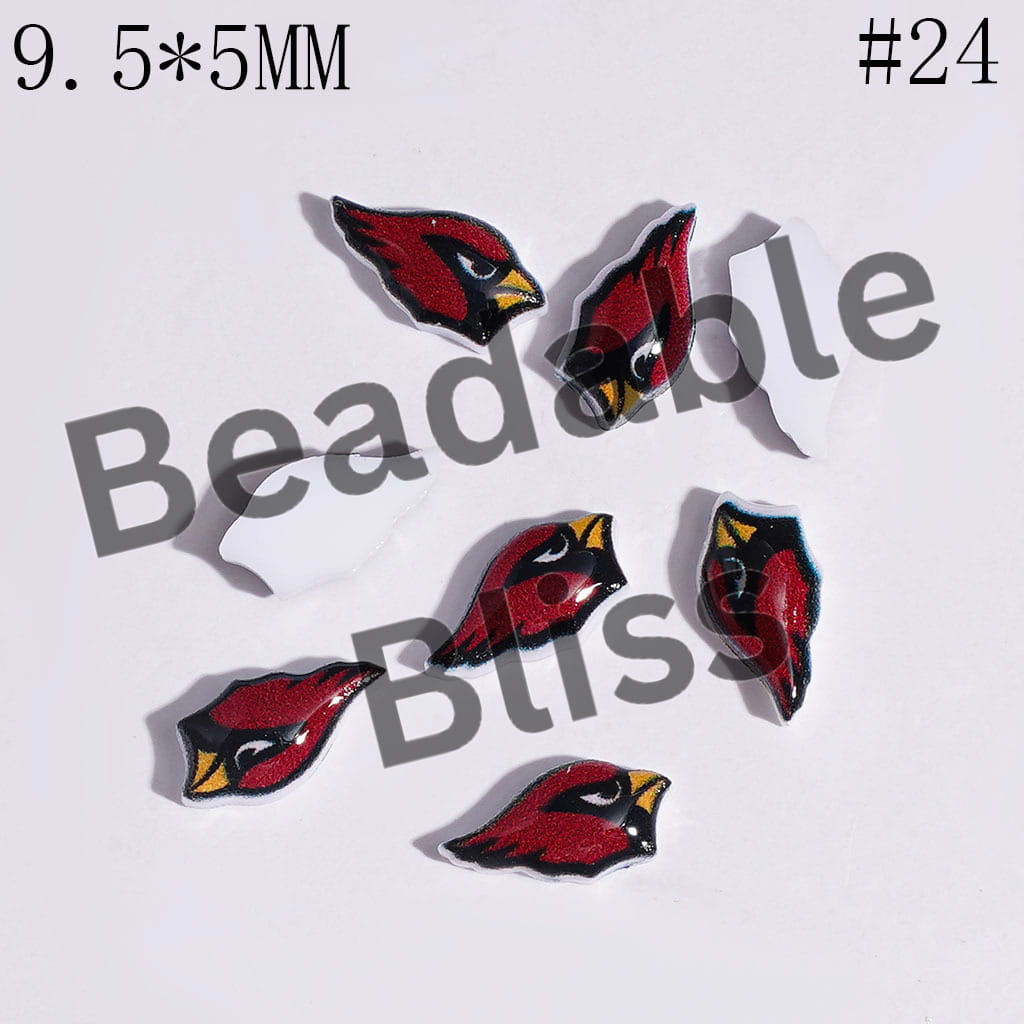 DIY Tiny Acrylic Accessories - American Football Team Series for Handmade Beads and Pens Jewelry Accessory