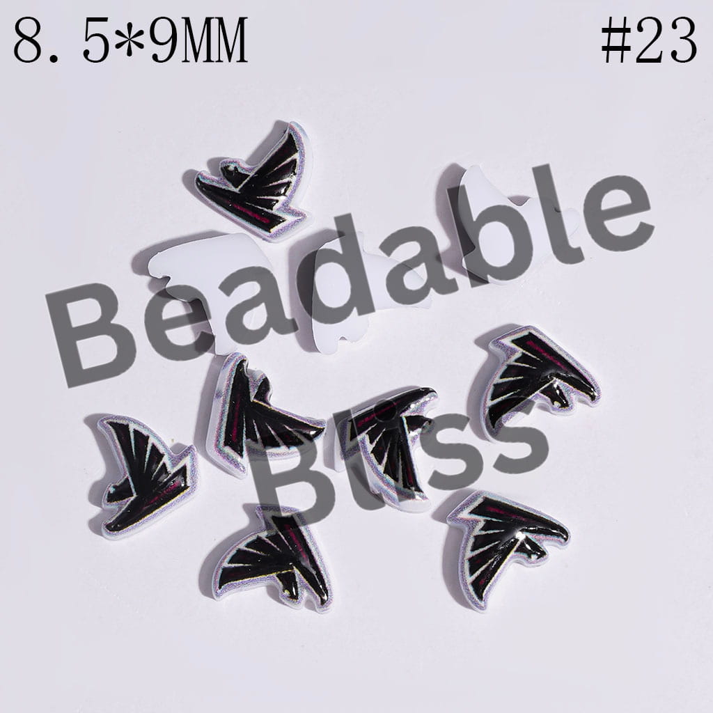 DIY Tiny Acrylic Accessories - American Football Team Series for Handmade Beads and Pens Jewelry Accessory