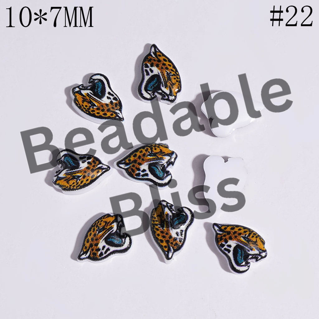 DIY Tiny Acrylic Accessories - American Football Team Series for Handmade Beads and Pens Jewelry Accessory