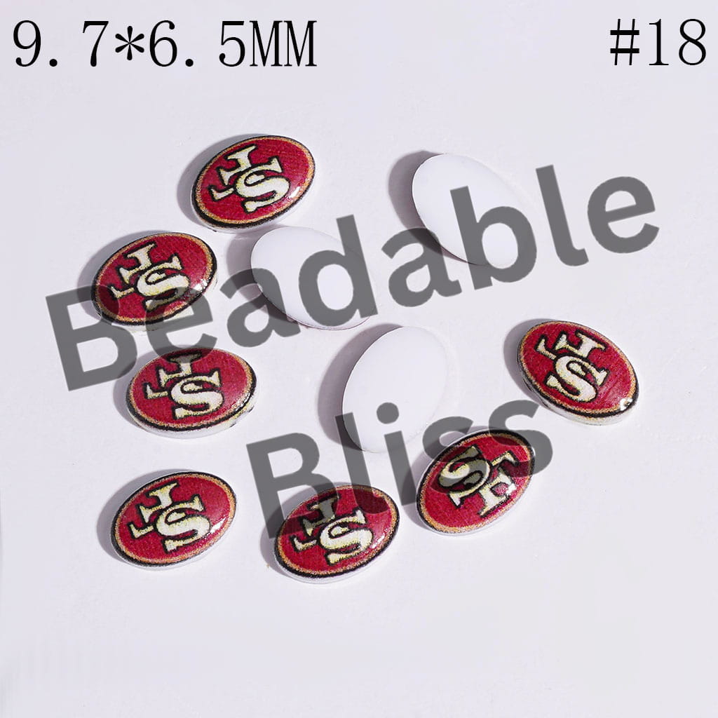 DIY Tiny Acrylic Accessories - American Football Team Series for Handmade Beads and Pens Jewelry Accessory