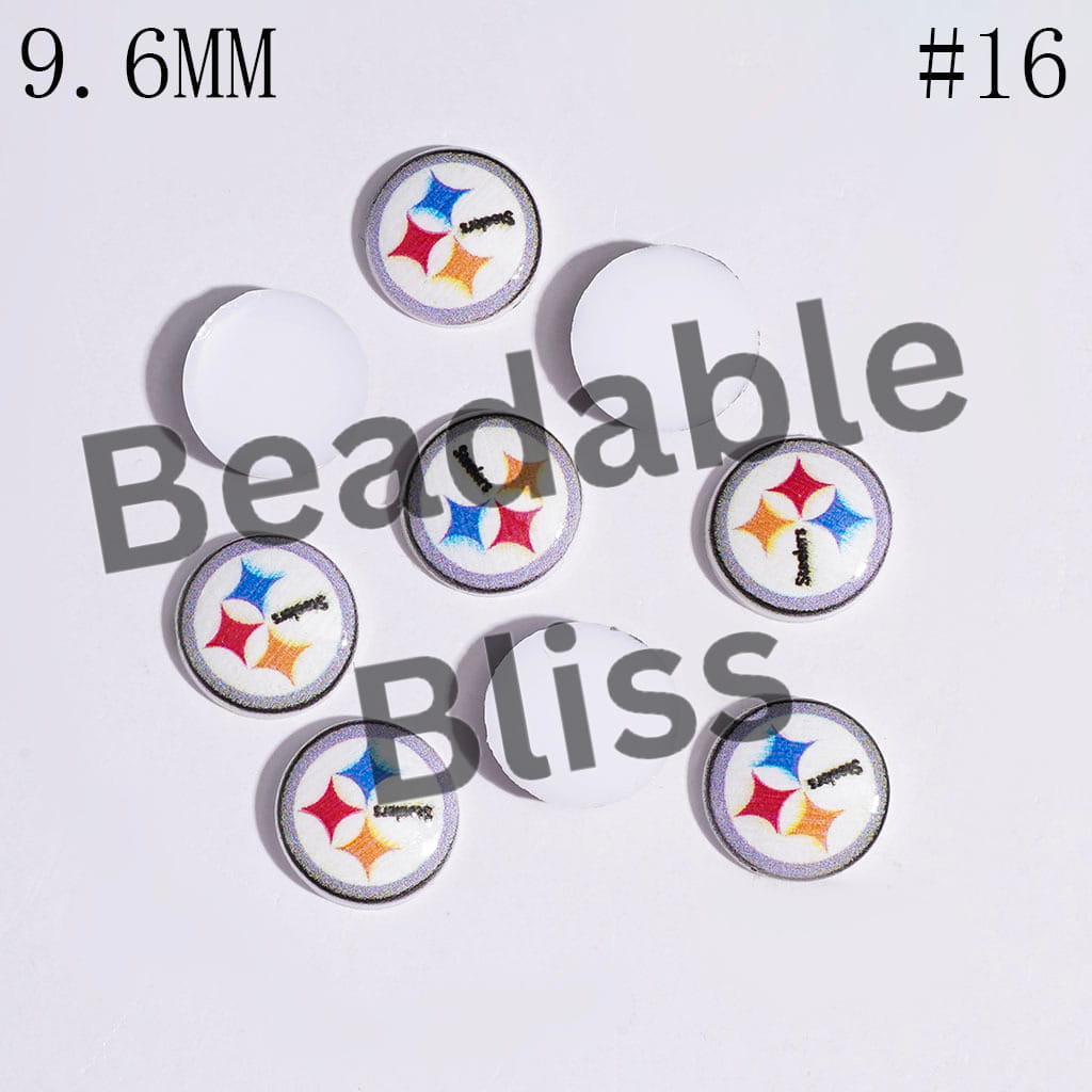 DIY Tiny Acrylic Accessories - American Football Team Series for Handmade Beads and Pens Jewelry Accessory