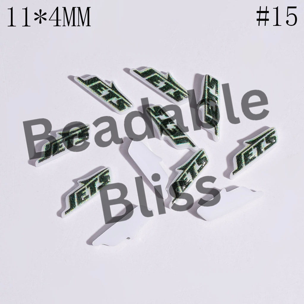 DIY Tiny Acrylic Accessories - American Football Team Series for Handmade Beads and Pens Jewelry Accessory