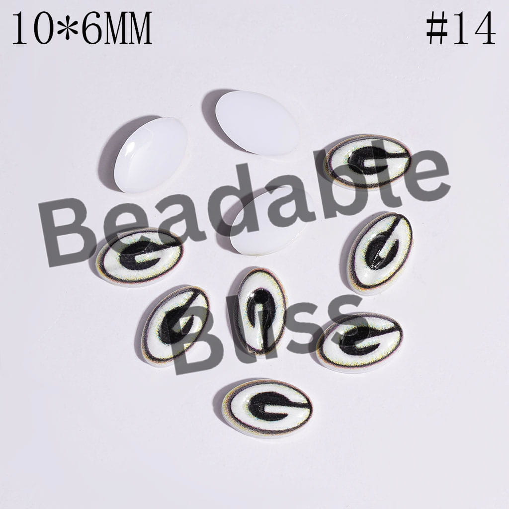 DIY Tiny Acrylic Accessories - American Football Team Series for Handmade Beads and Pens Jewelry Accessory