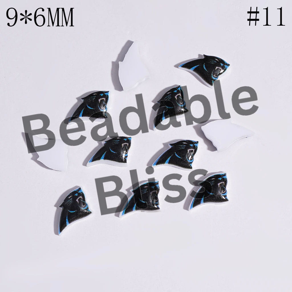 DIY Tiny Acrylic Accessories - American Football Team Series for Handmade Beads and Pens Jewelry Accessory