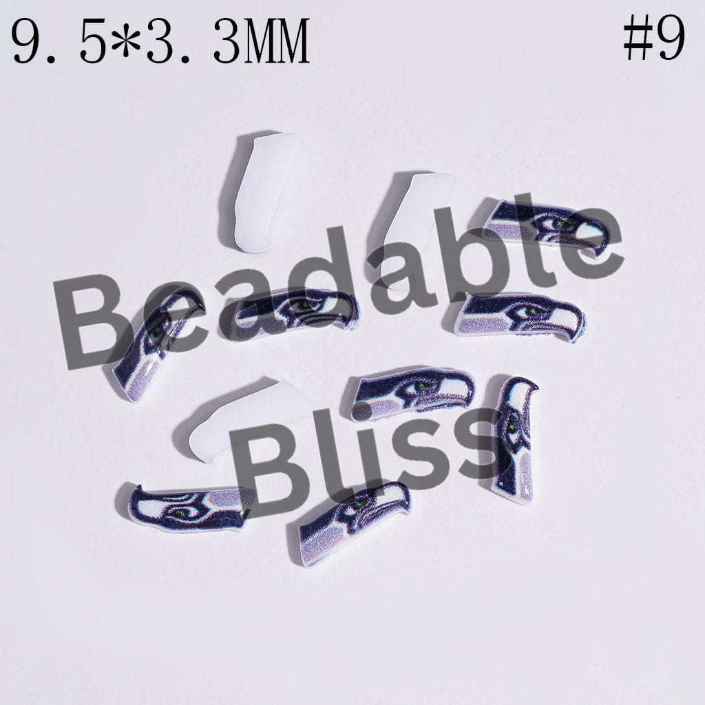 DIY Tiny Acrylic Accessories - American Football Team Series for Handmade Beads and Pens Jewelry Accessory