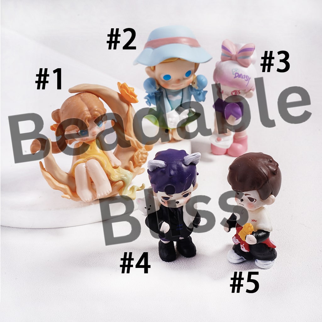 Acrylic Figures Pretty Baby Girls and Handsome Boys Character Series, Jewelry Accessories (No Hole)