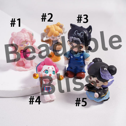 Acrylic Figures Cool and Angry Baby Girls Character Series, Jewelry Accessories (No Hole)