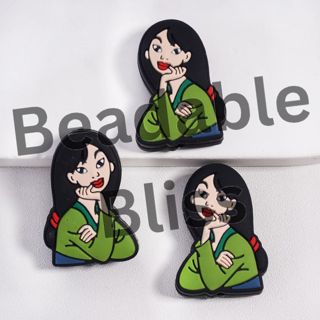 Silicone Focal Beads Beautiful Princess Series and Brave Female General