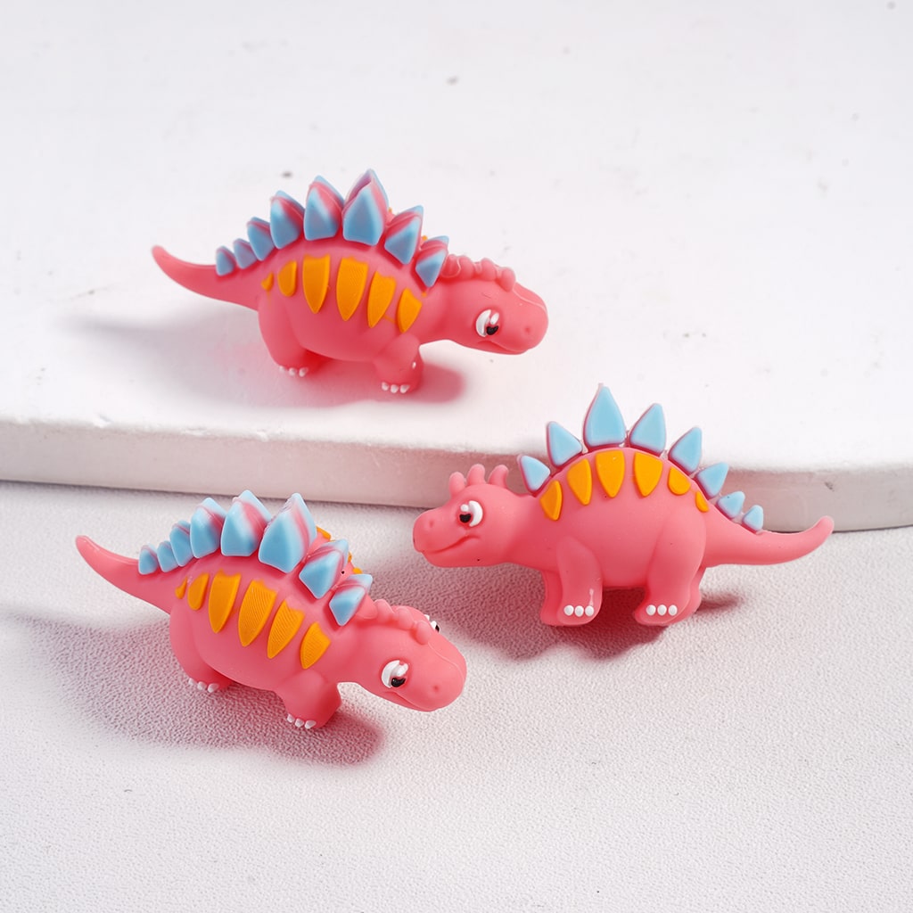 Silicone Focal Beads 3D Cute Baby Dinosaur Series in Assorted Colors