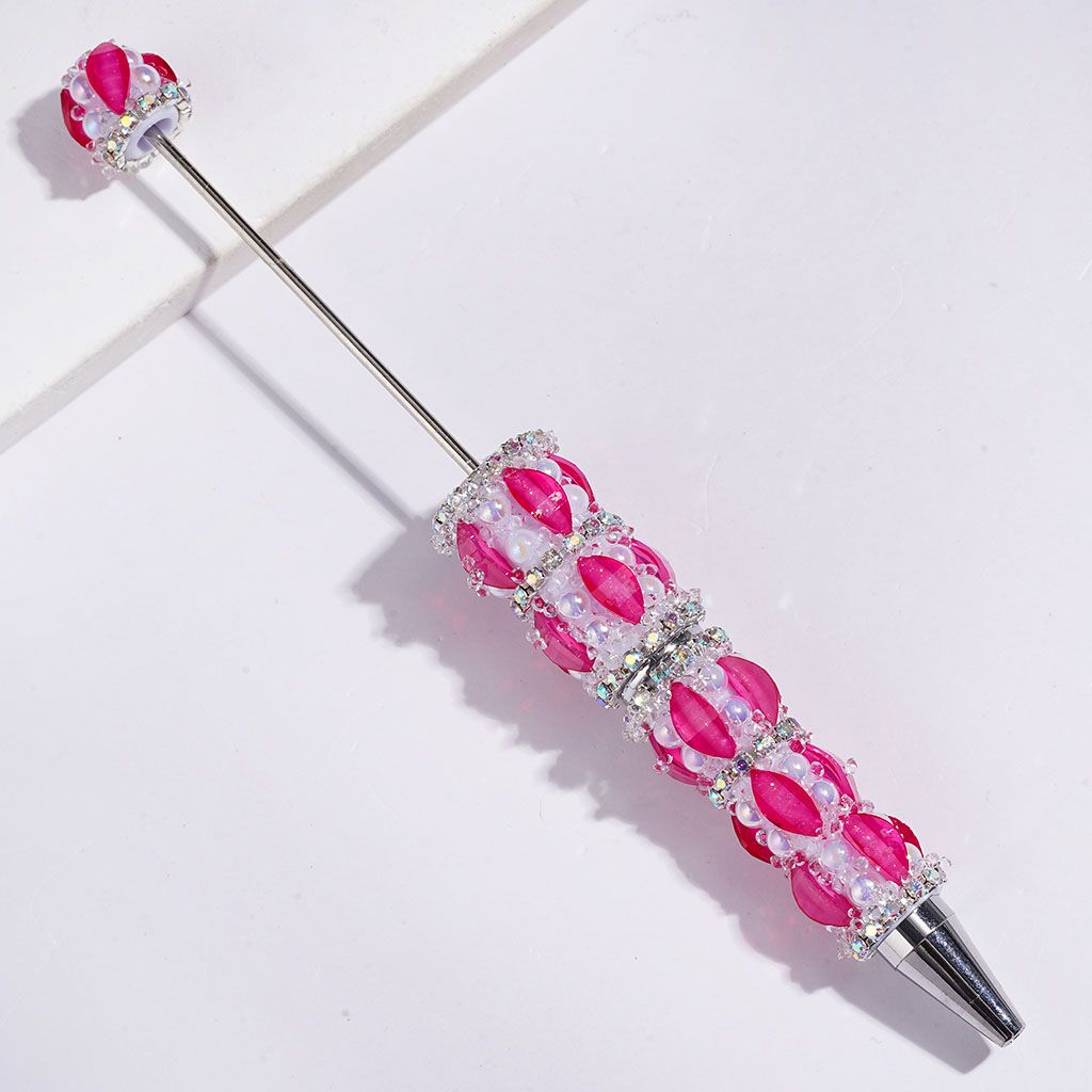 Handmade Sugar Beadable Pens Marquise Cut Rhinestone with Glitter, UV-Coated Half-Shell Pearl and AB Rhinestones, Multi-Color