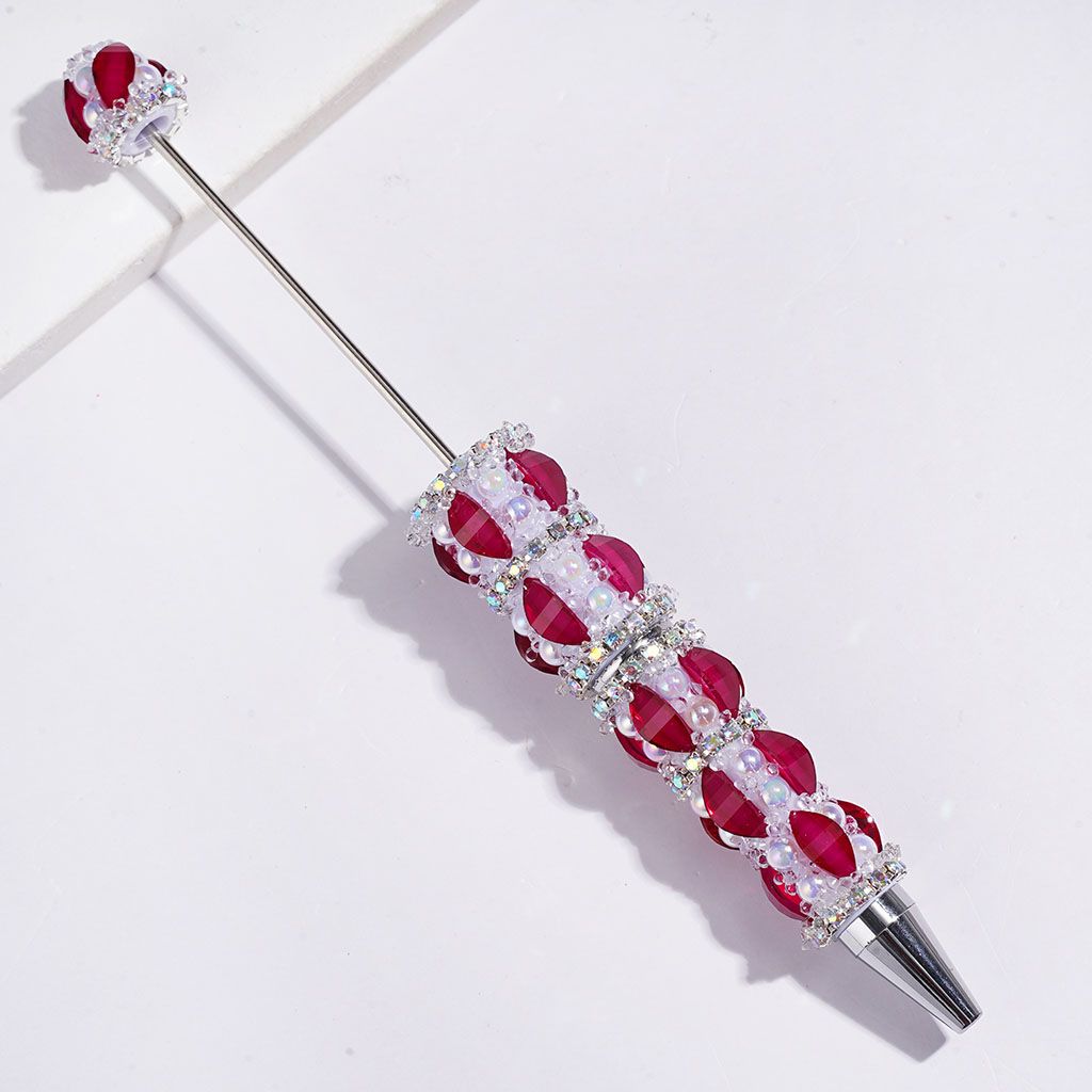 Handmade Sugar Beadable Pens Marquise Cut Rhinestone with Glitter, UV-Coated Half-Shell Pearl and AB Rhinestones, Multi-Color
