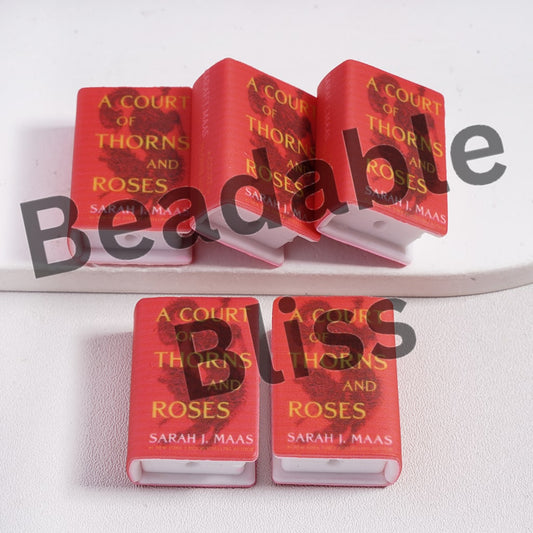 Silicone Focal Beads 3D Adhesive Mould Red Mini Book Teenage Fantasy Series