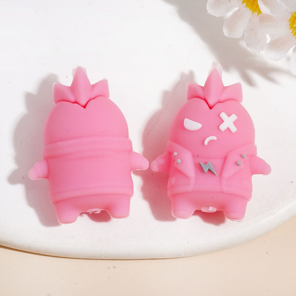 3D Silicone Focal Beads Horror Monster, 21*27MM Multi-Color