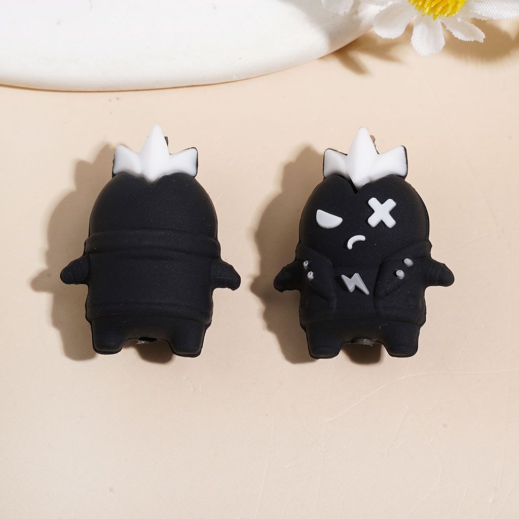 3D Silicone Focal Beads Horror Monster, 21*27MM Multi-Color