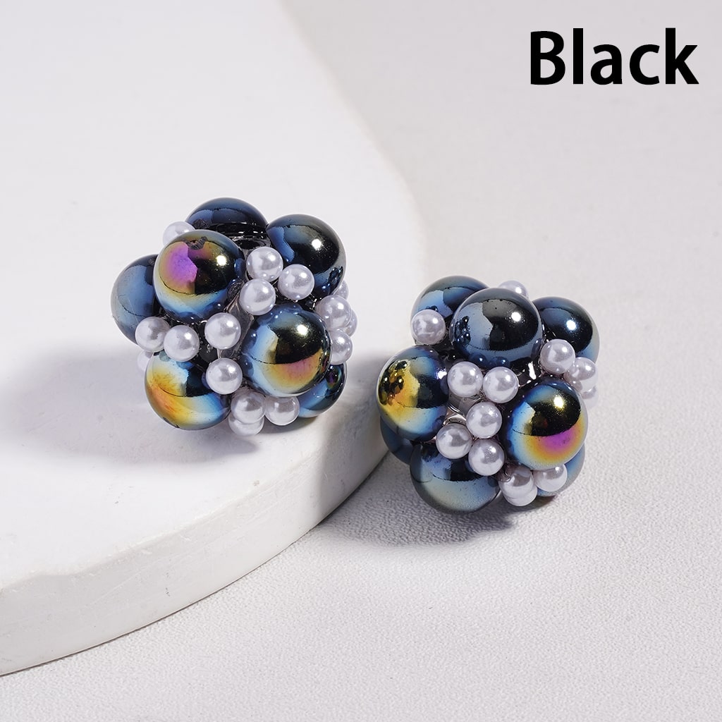 Acrylic Beads UV Coating with White Pearls and Half-Shell Pearls in Various Color, 20MM