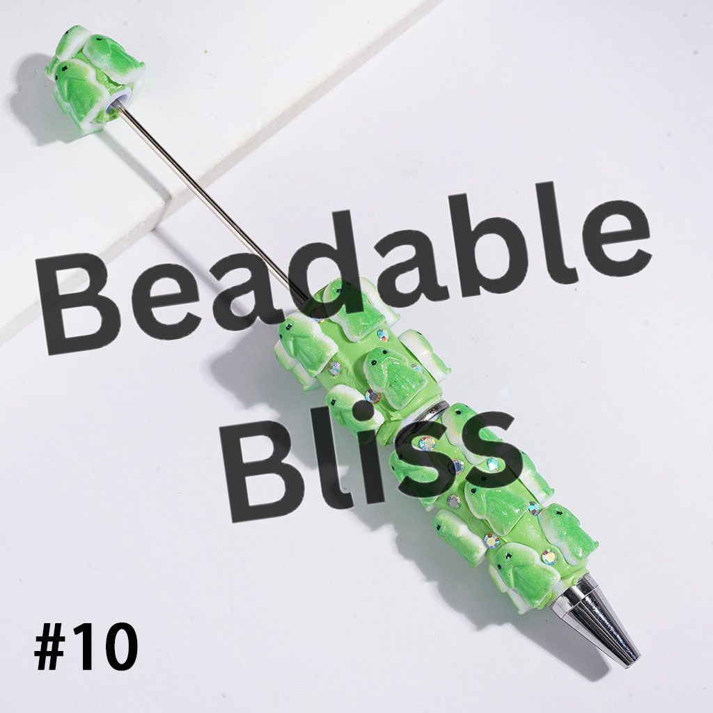 Beadable Clay Pens with AB Rhinestone, Man Exclusive Theme, Multi-Color