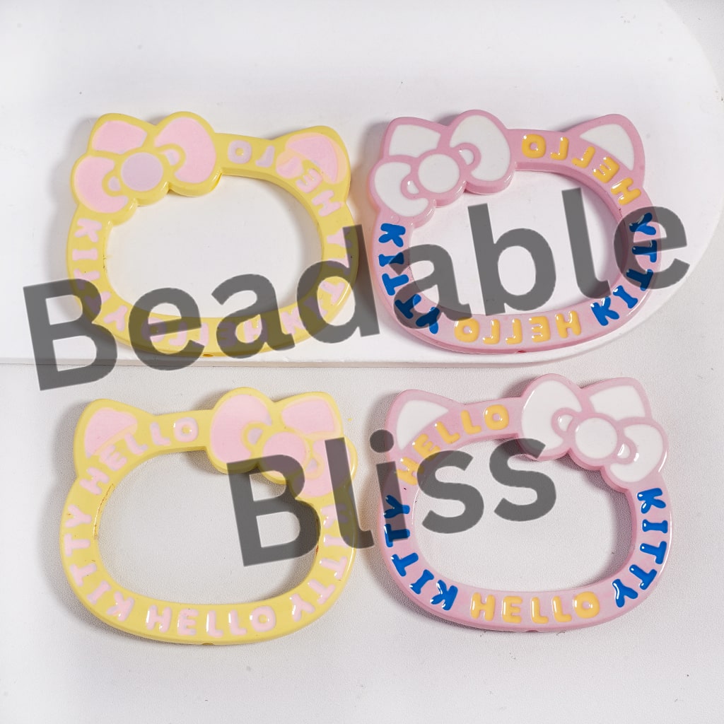 鮮やかでキュートなカラフルなHK子猫フレームアクリルビーズ、61×72MM、説明をお読みください。