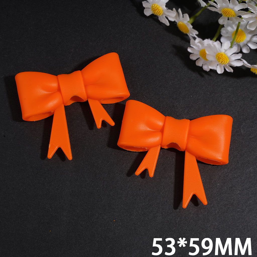 Food Grade Silicone Straw Topper for Cups and Tumblers Orange Bowtie, 53*59MM
