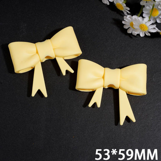 Food Grade Silicone Straw Topper for Cups and Tumblers Yellow Bowtie, 53*59MM
