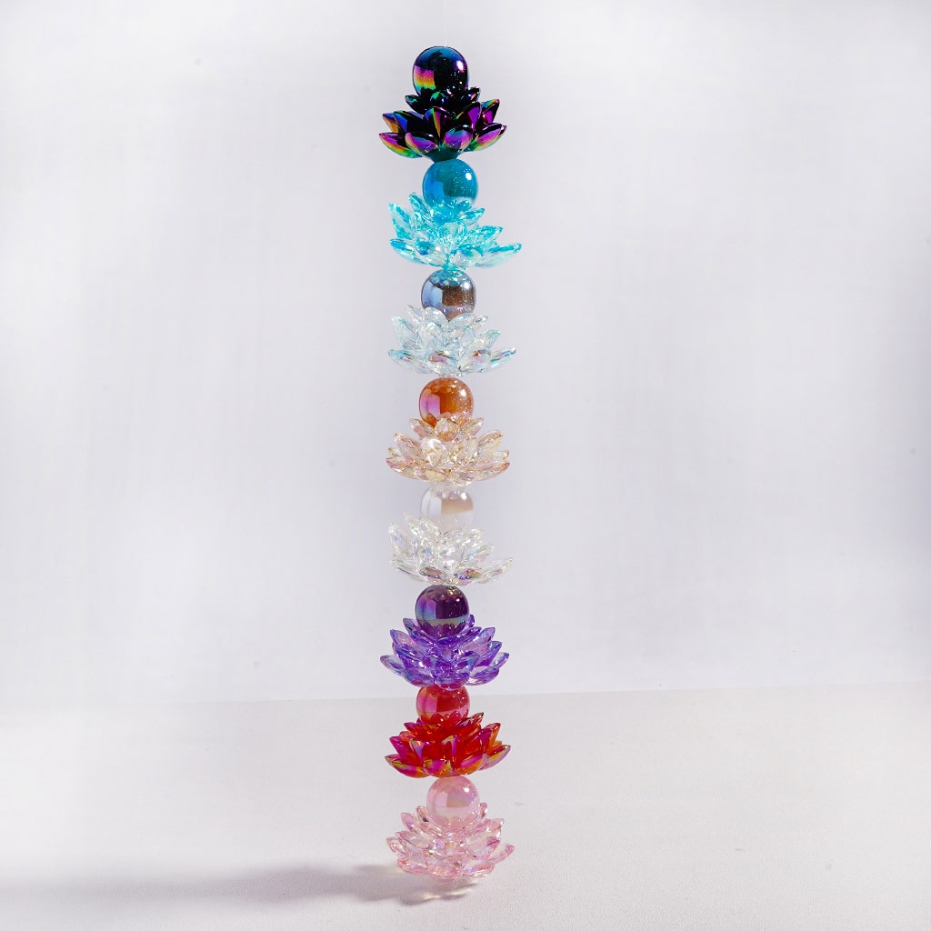 キラキラ輝く半透明のカラフルな蓮の花のアクリルビーズ、約23MM-37MM 