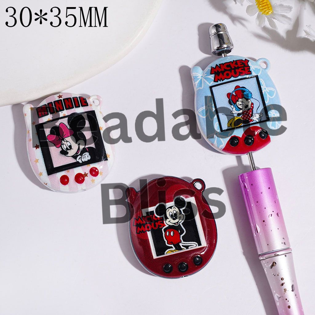 Acrylic Beads and Pendants Classic Animal Character Mouse, 30*35MM Random Mix