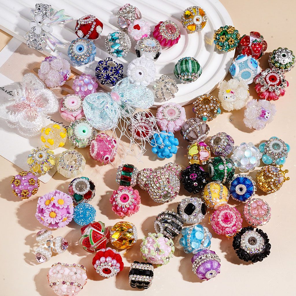 Handmade Acrylic Beads Series, Random Mix