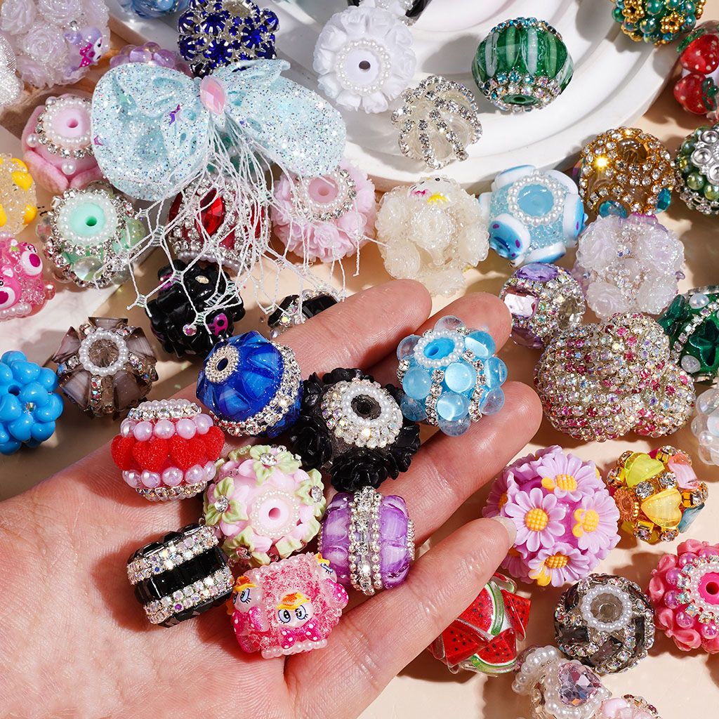 Handmade Acrylic Beads Series, Random Mix