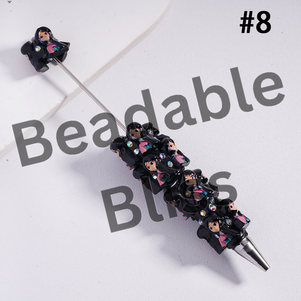 Beadable Clay Pens with Mini Classic Princess Series and AB Rhinestones