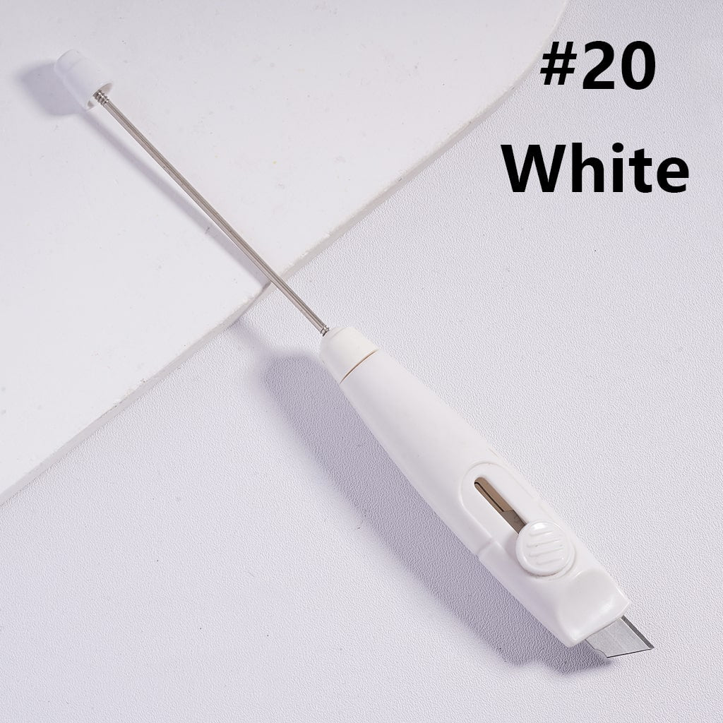 DIY Beadable Plastic Express Package Box Carton Opener Cutter Cleaver in Solid Color, 150MM