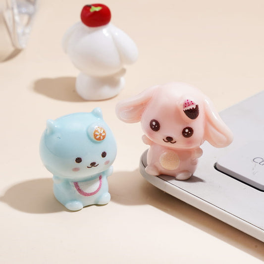 Acrylic Beads Cute Cartoon Mini Animals, Assorted Style, Random Mix