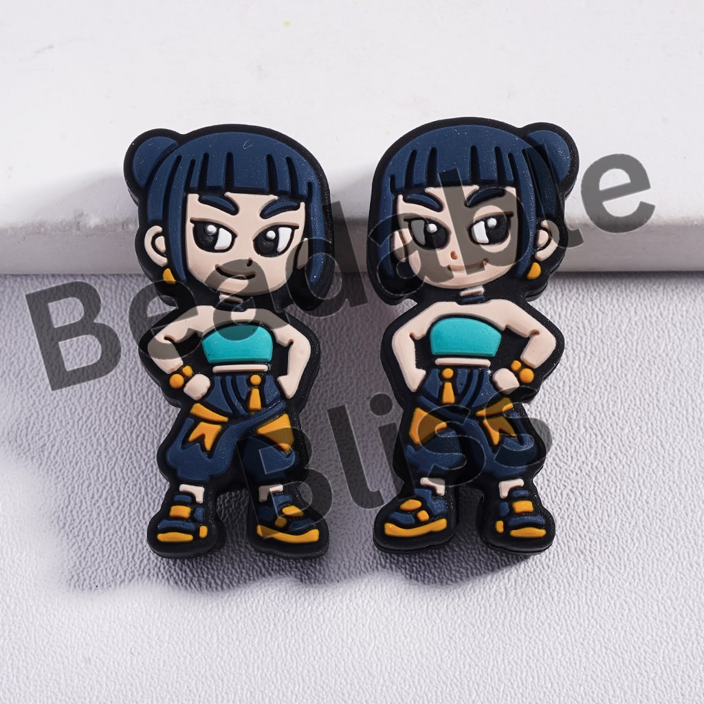 Silicone Focal Beads Girl Band with Various Colors Hair Wearing Fashionable Clothes