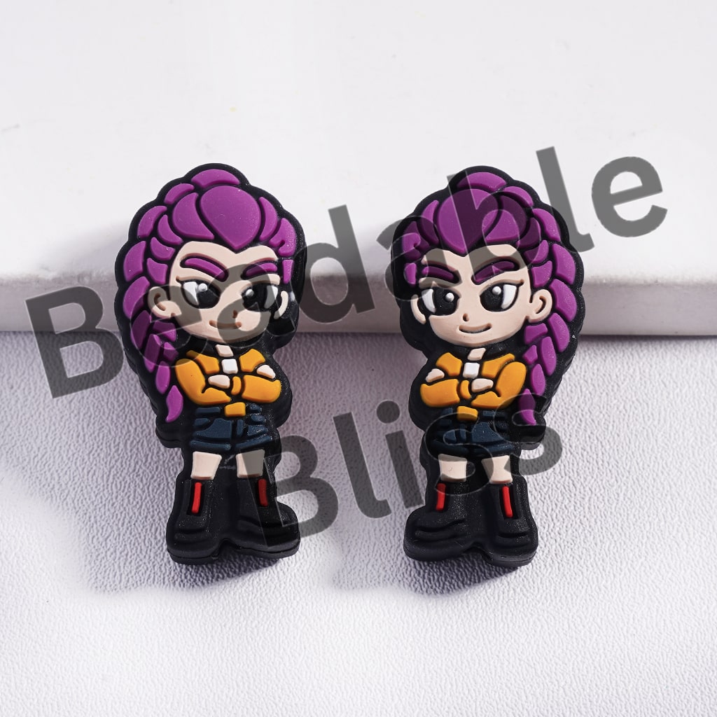 Silicone Focal Beads Girl Band with Various Colors Hair Wearing Fashionable Clothes