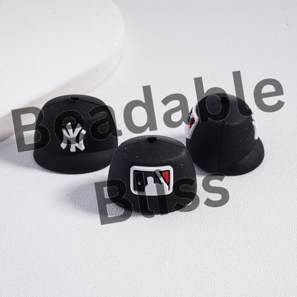 Silicone Focal Beads 3D New York LA Basketball in Various Colors