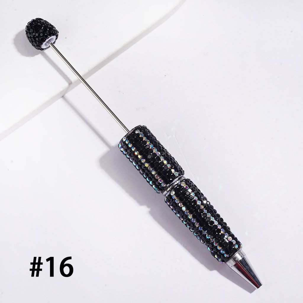 Beadable Clay Pens with Clear and AB Rhinestones Covered the Entire Pens, Multi-Color