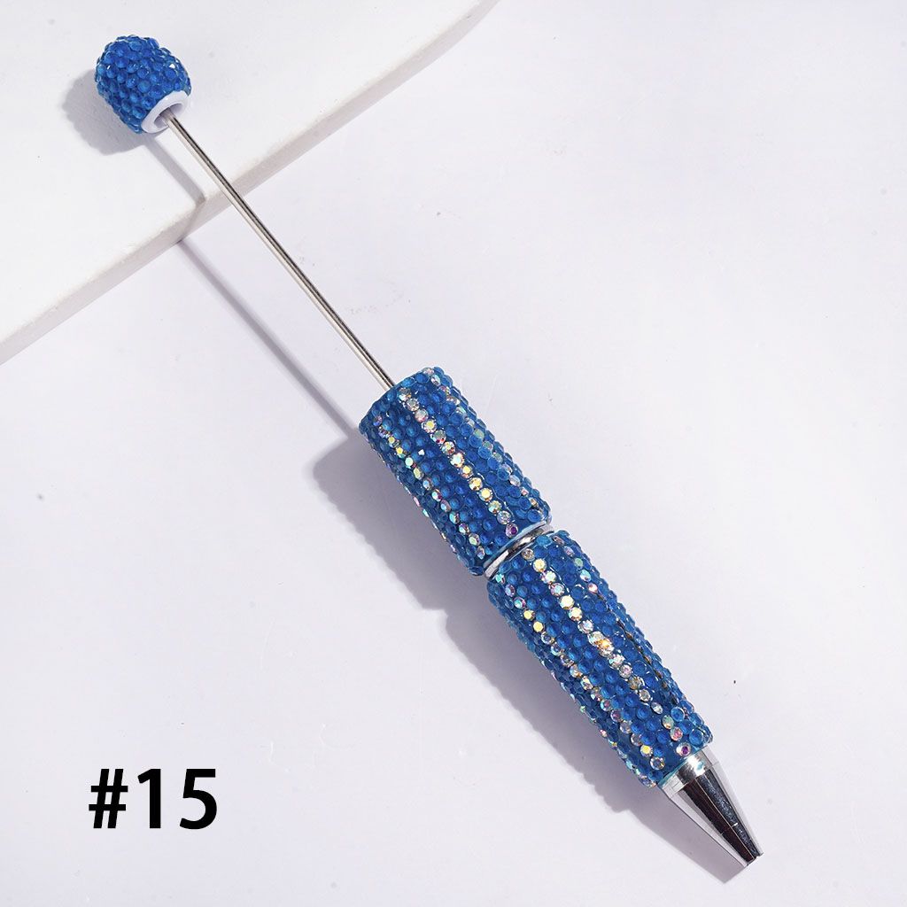 Beadable Clay Pens with Clear and AB Rhinestones Covered the Entire Pens, Multi-Color