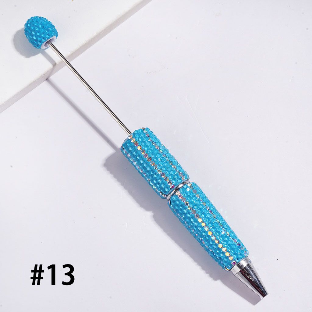 Beadable Clay Pens with Clear and AB Rhinestones Covered the Entire Pens, Multi-Color