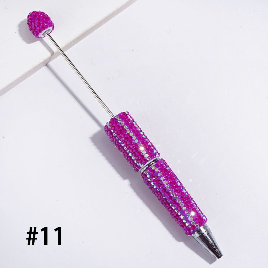 Beadable Clay Pens with Clear and AB Rhinestones Covered the Entire Pens, Multi-Color