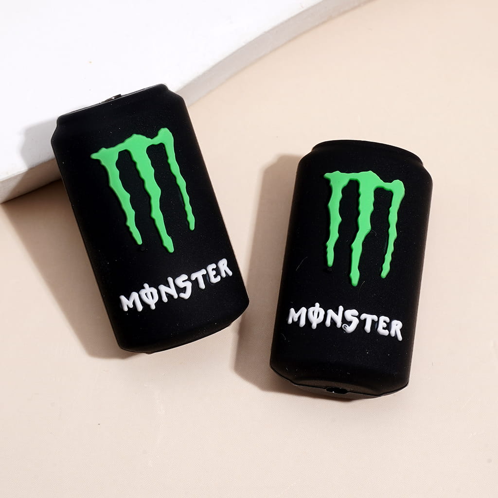 Silicone Focal Beads w Energy Drink Can Design, 16*29MM, Multi-Color